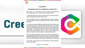 Lee más sobre el artículo Creemos Desmiente Rumores Infundados sobre Candidaturas en Santa Cruz