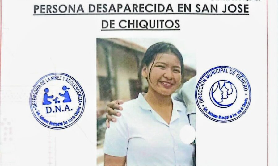 ALERTA: Buscan desesperadamente a Fernanda Tomichá Leaños, desaparecida en San José de Chiquitos
