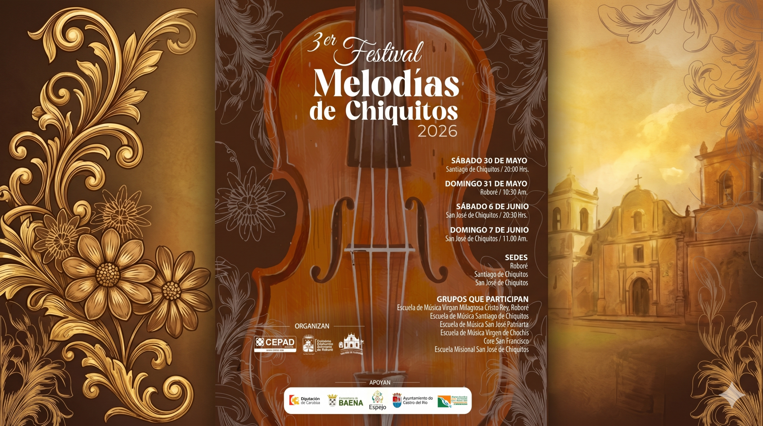 Lee más sobre el artículo Lanzamiento oficial del Festival “Melodías de Chiquitos” anuncia una nueva celebración de música y tradición en el Oriente Boliviano