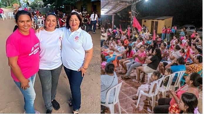 Candidatas de Creemos-Patria Intensifican Campaña Puerta a Puerta en Comunidades de San José de Chiquitos con Propuestas de Infraestructura y Servicios Básicos